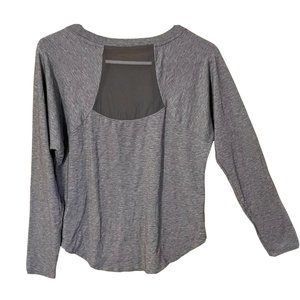 athleta womens xs gray long sleeve shirt shear